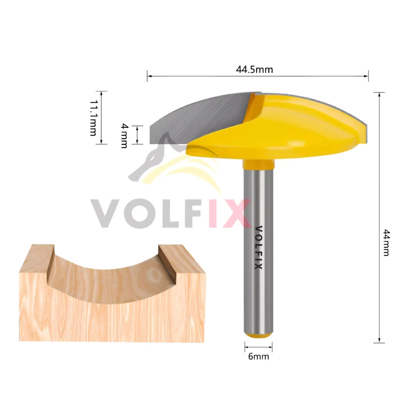 Фреза пазова галтельна VOLFIX FZ-120-240 d6