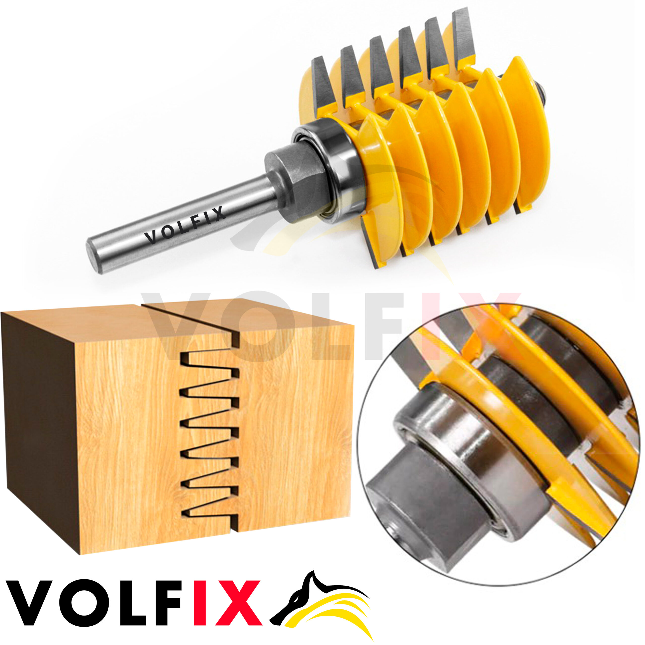 Фреза VOLFIX FZ-120-522 d8 для зрощування деревини по ширині та довжині (мікрошип)