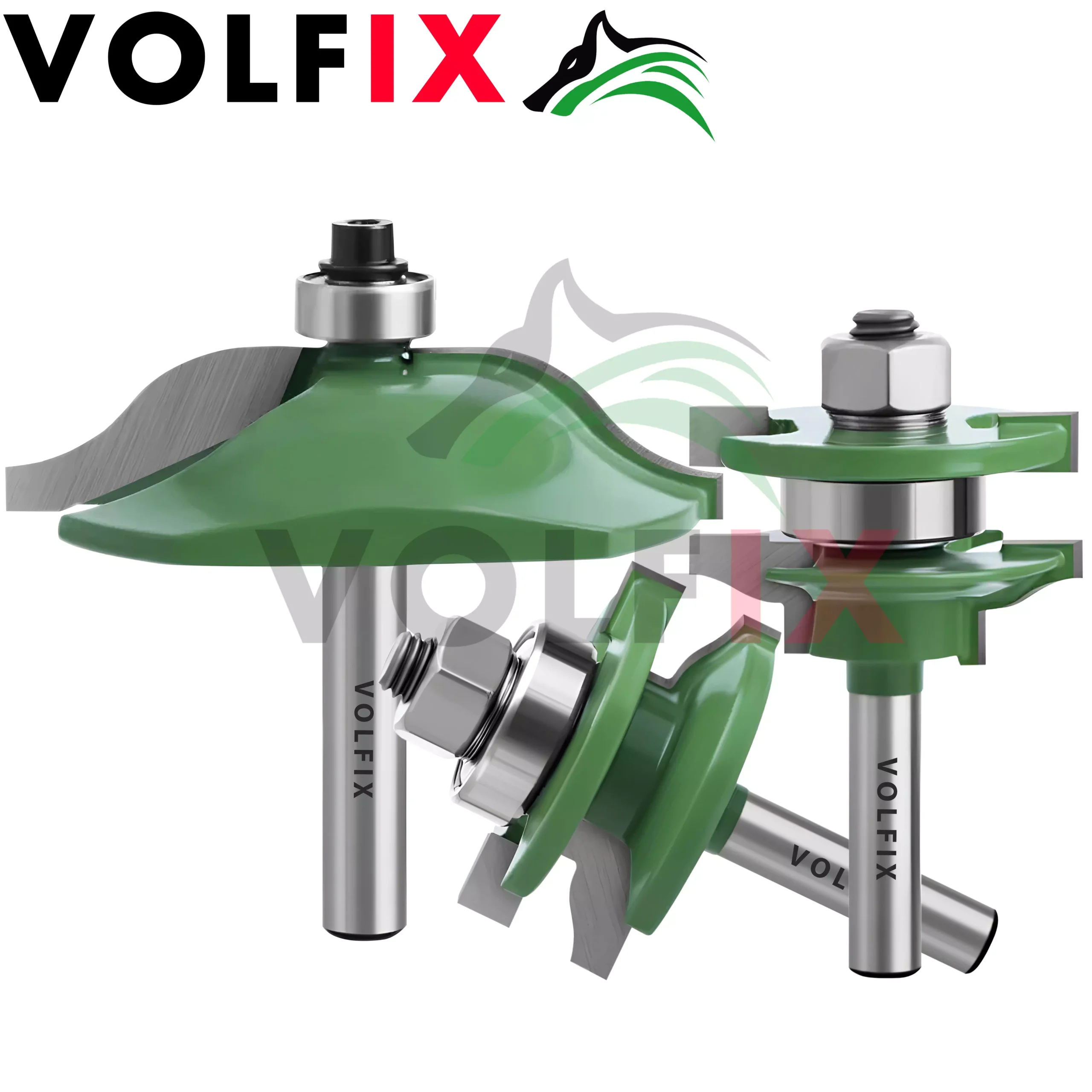 Комплект фрез №1 VOLFIX GRAND з 3-х фрез для мебельної обв'язки з фільонкою