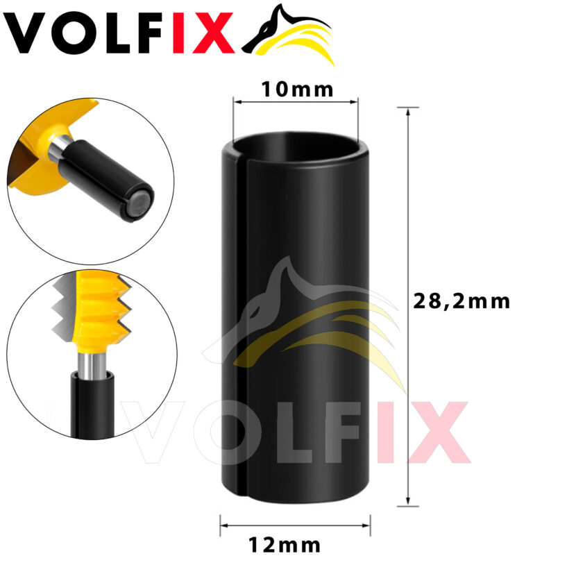Втулка перехідна для фрез VOLFIX с 12 на 10 мм