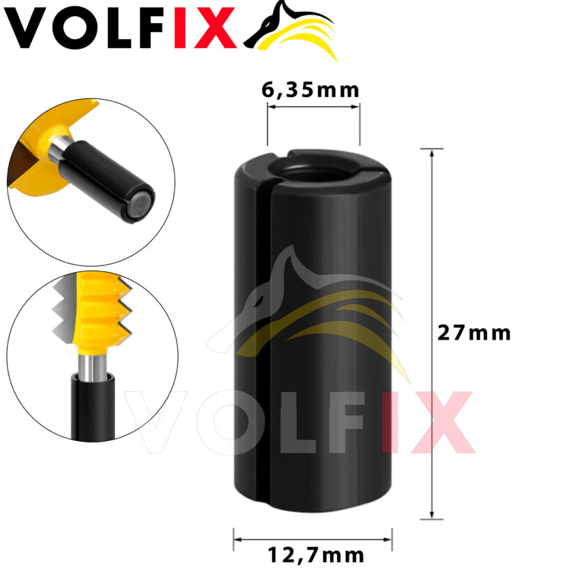 Втулка перехідна для фрез VOLFIX с 12,7 на 6,35 мм