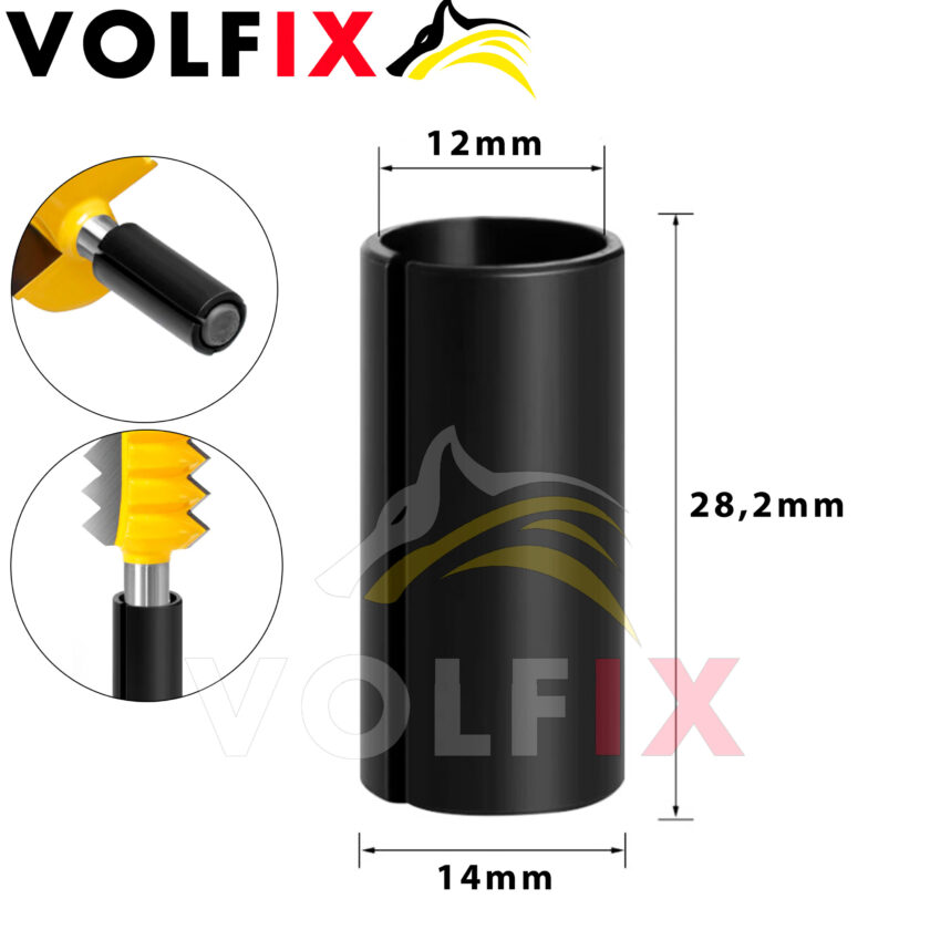 Втулка перехідна для фрез VOLFIX с 14 на 12 мм