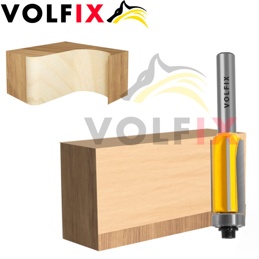 Фреза обкаточна пряма з нижнім підшипником VOLFIX FZ-120-421 d8
