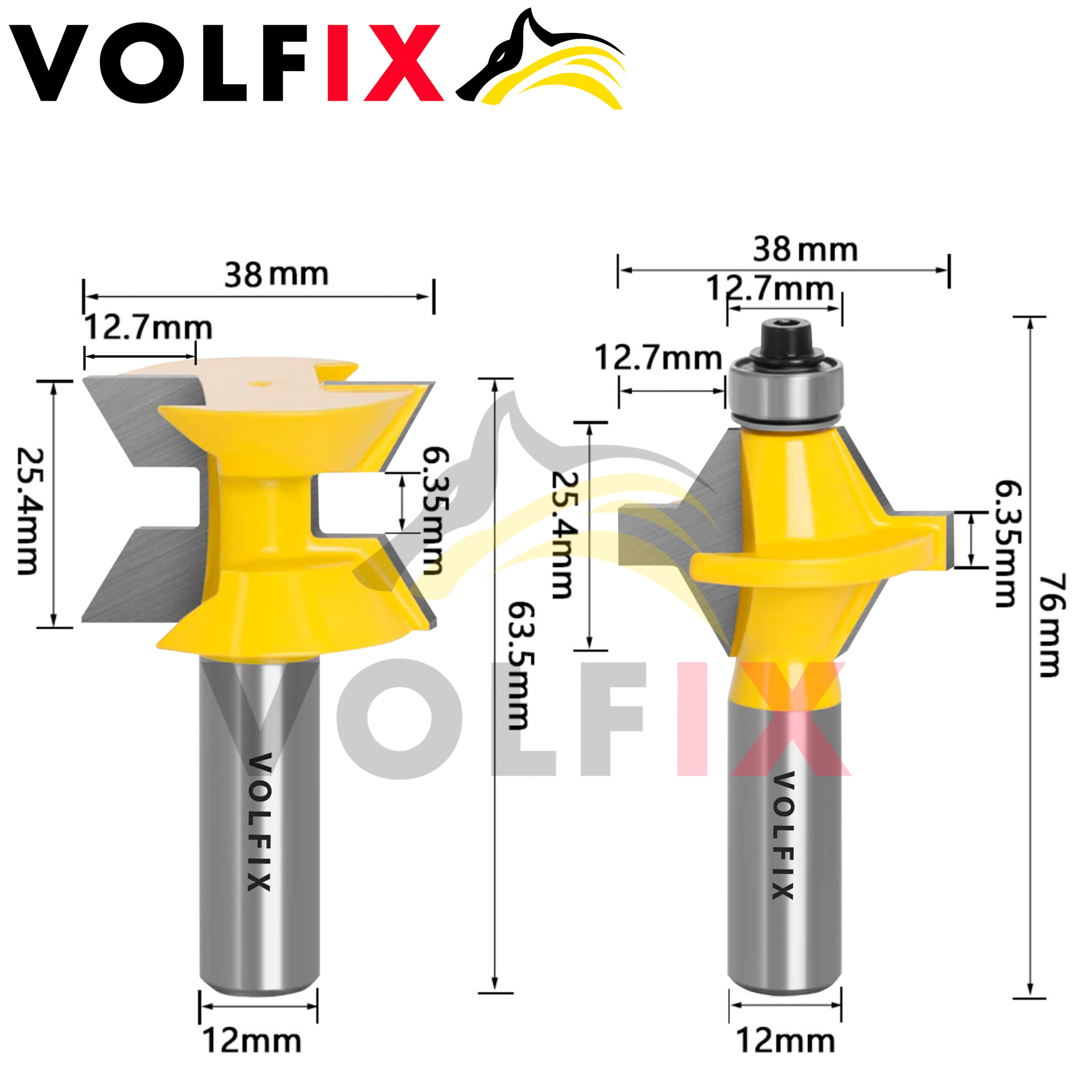 Фрези паз-шип VOLFIX FZ-120-810 d12 пазо-шипова (тато мама)