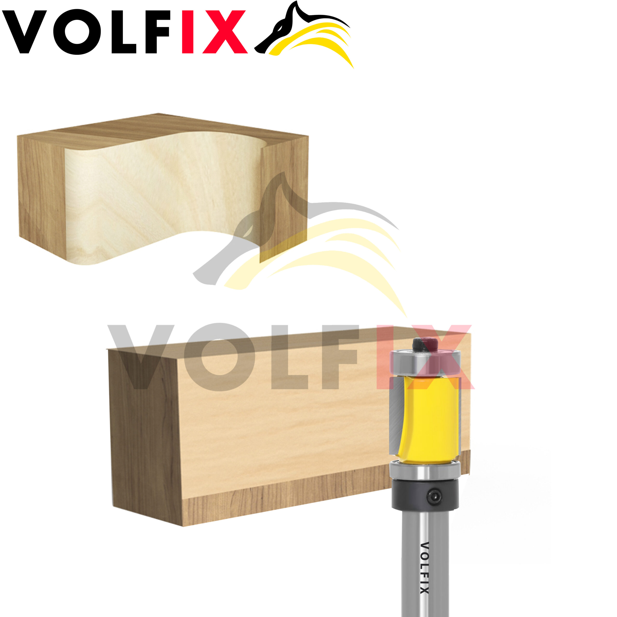 Обкаточна пряма фреза VOLFIX FZ-120-461 d12