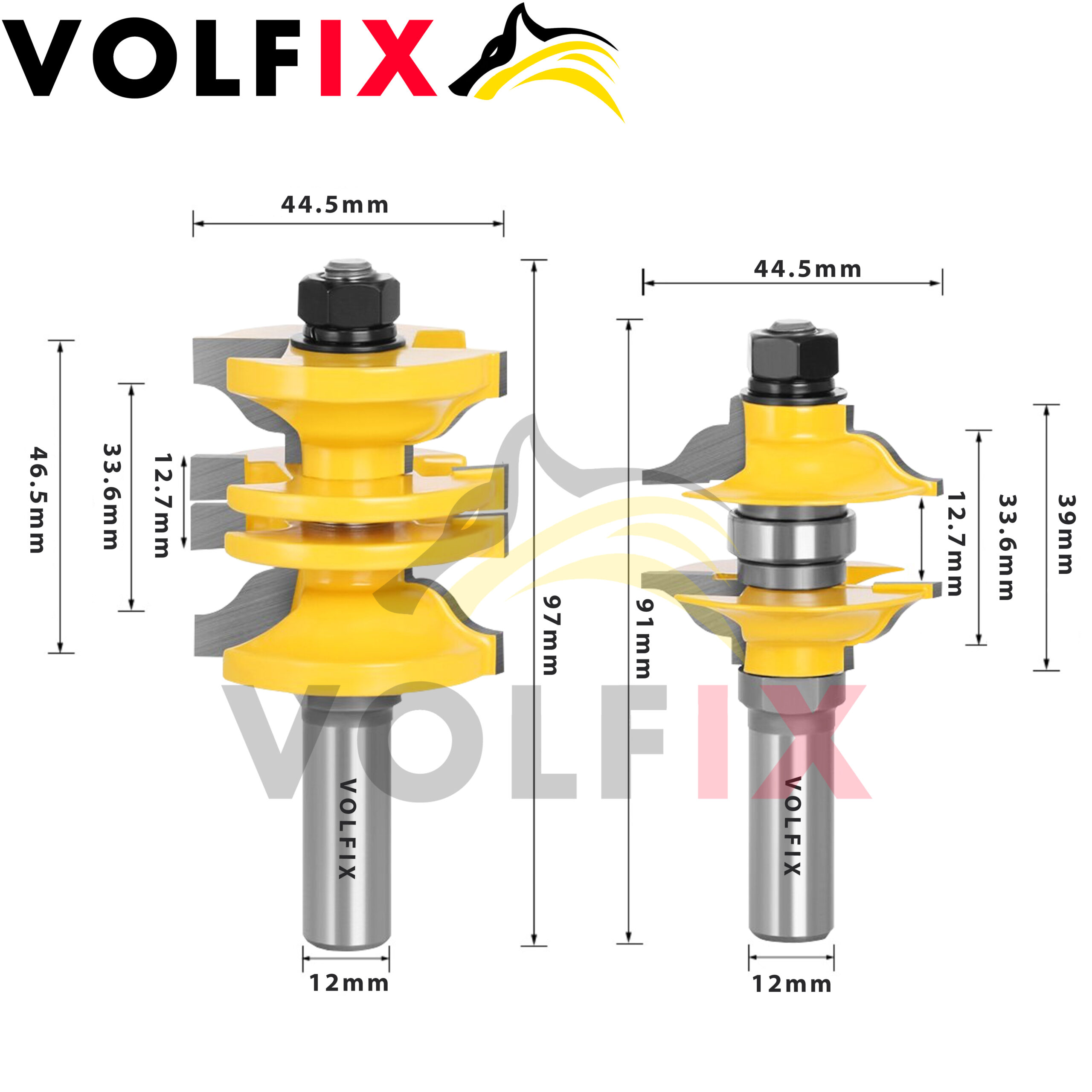 Фрези VOLFIX FZ-120-850 d12 для мебельної обв'язки