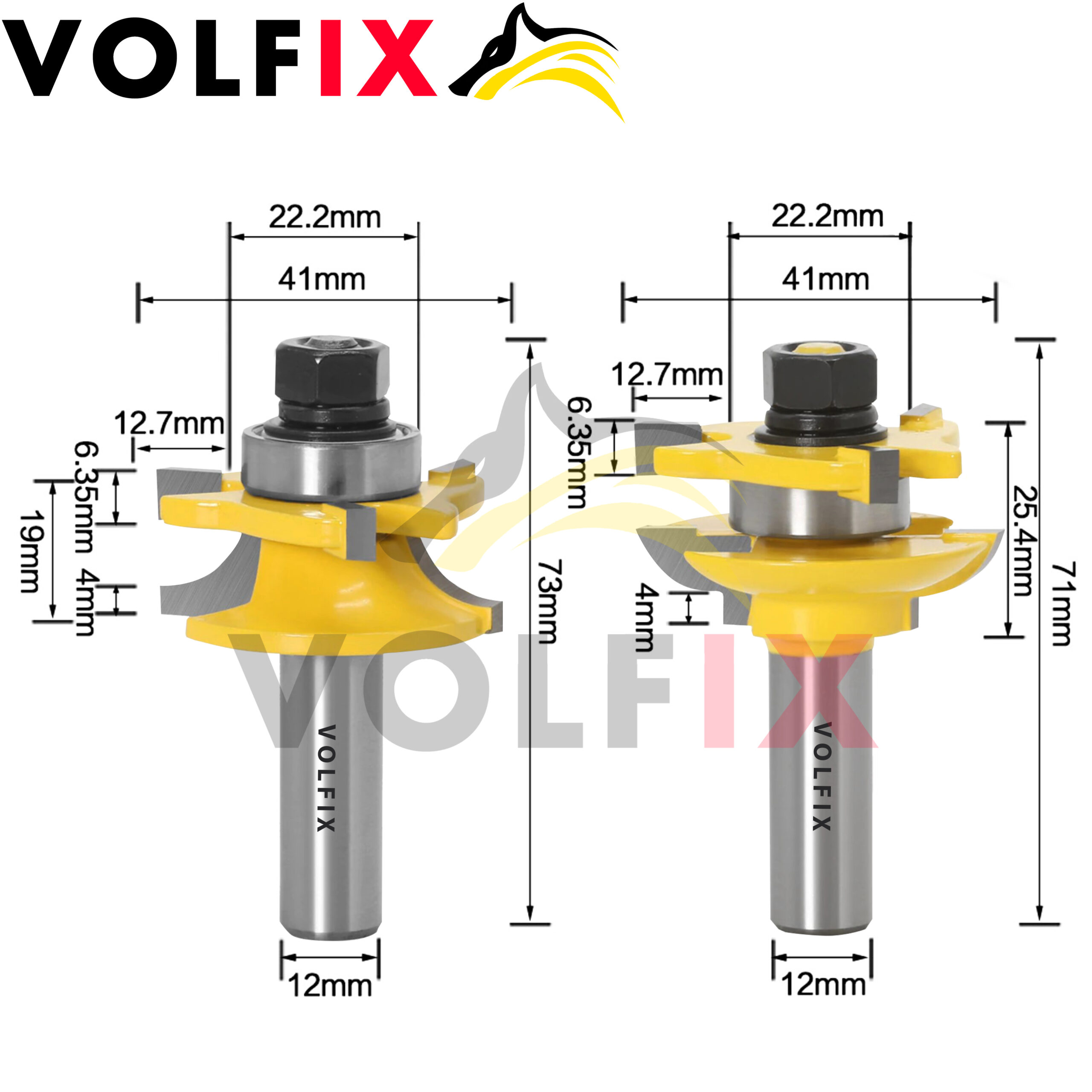 Фрези VOLFIX FZ-120-902 d12 для мебельної обв'язки