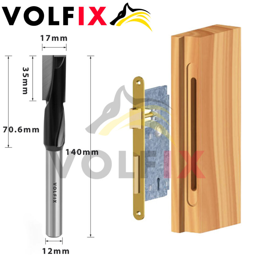 Фреза для врізання замка VOLFIX FZ-140 D17 h35 H140 d12