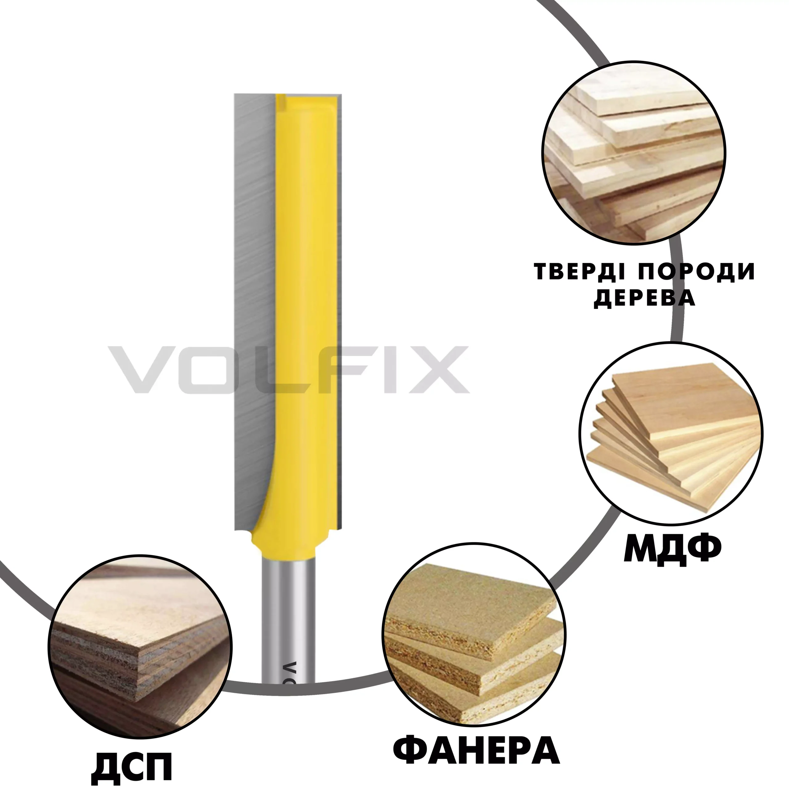 Фреза для врізання замка VOLFIX FZ-130 D18 h76 H130 d8