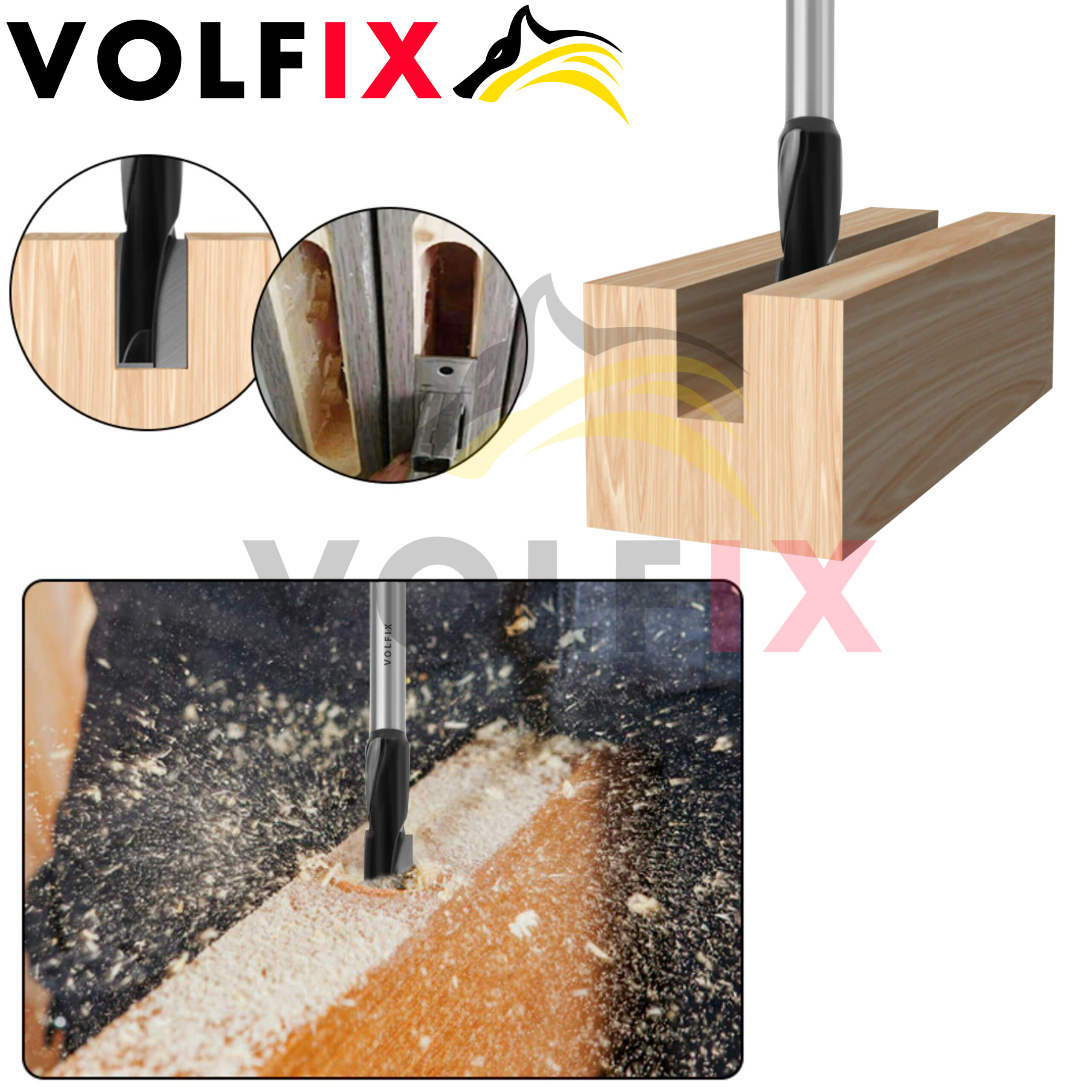 D18 d12 H140 h35 погружна пряма пазовая фреза VOLFIX FZ-140 D18 d12