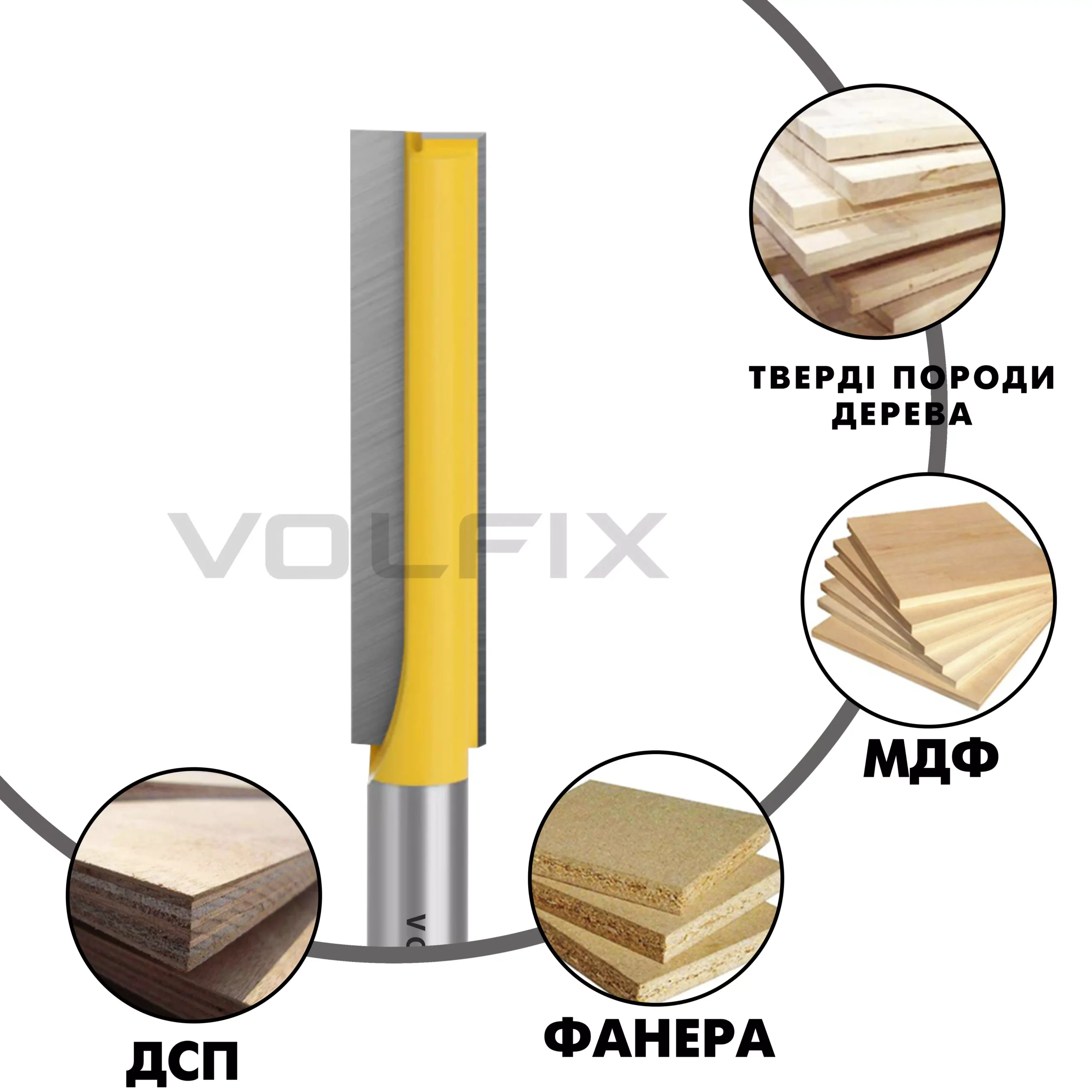 Фреза для врізання замка VOLFIX FZ-130 D16 h76 H130 d12
