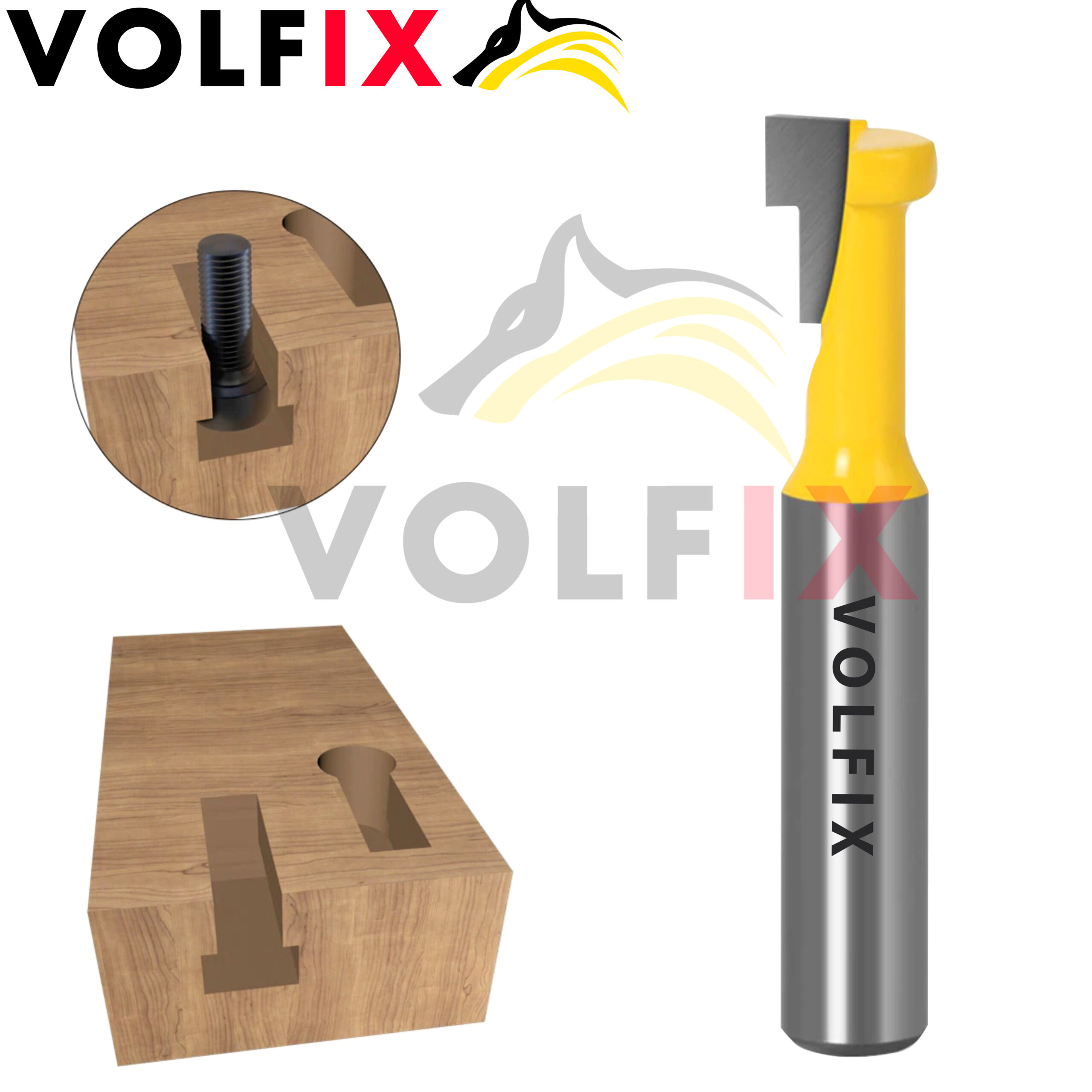 Т-образна пазовая фреза VOLFIX FZ-120-350 d8 D9