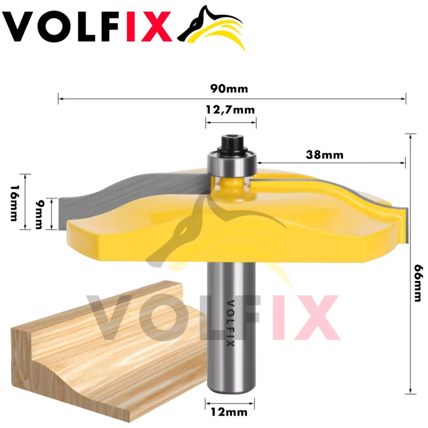 Фреза фігірейна горизонтальна для виготовлення фільонки VOLFIX FZ-120-953 d12