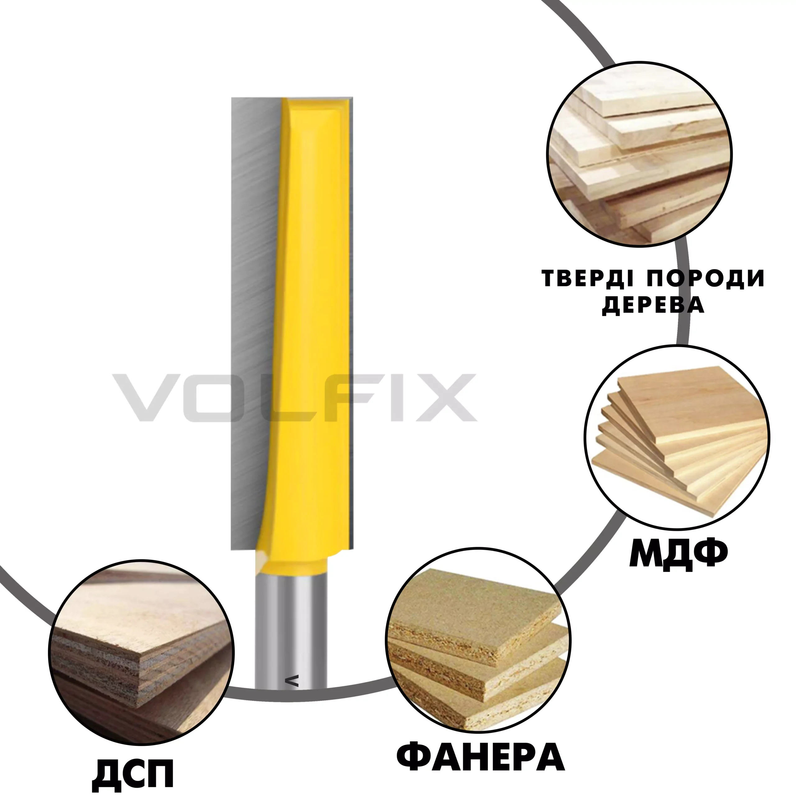 Фреза для врізання замка VOLFIX FZ-130 D20 h76 H130 d12