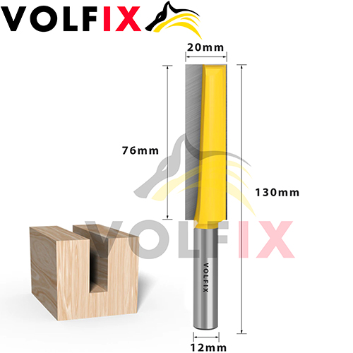 Фреза погружна пряма пазова VOLFIX FZ-130 D20 d12 H130 h76