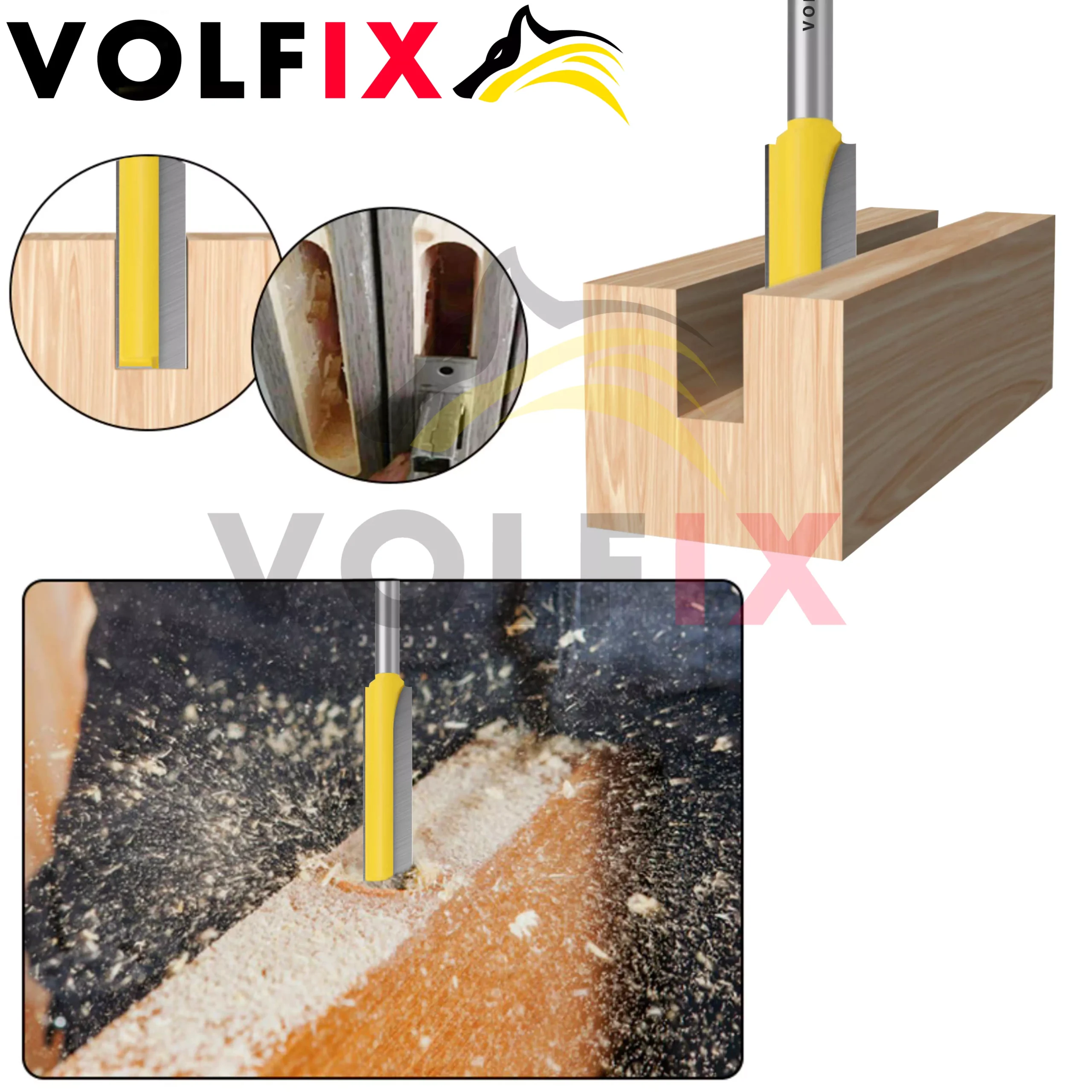 D10 h51 H105 d8 фреза для врізання замка VOLFIX FZ-105 D10 d8