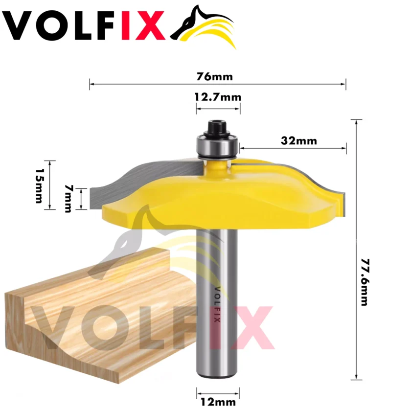Фреза фігірейна горизонтальна для виготовлення фільонки VOLFIX FZ-120-952 d12