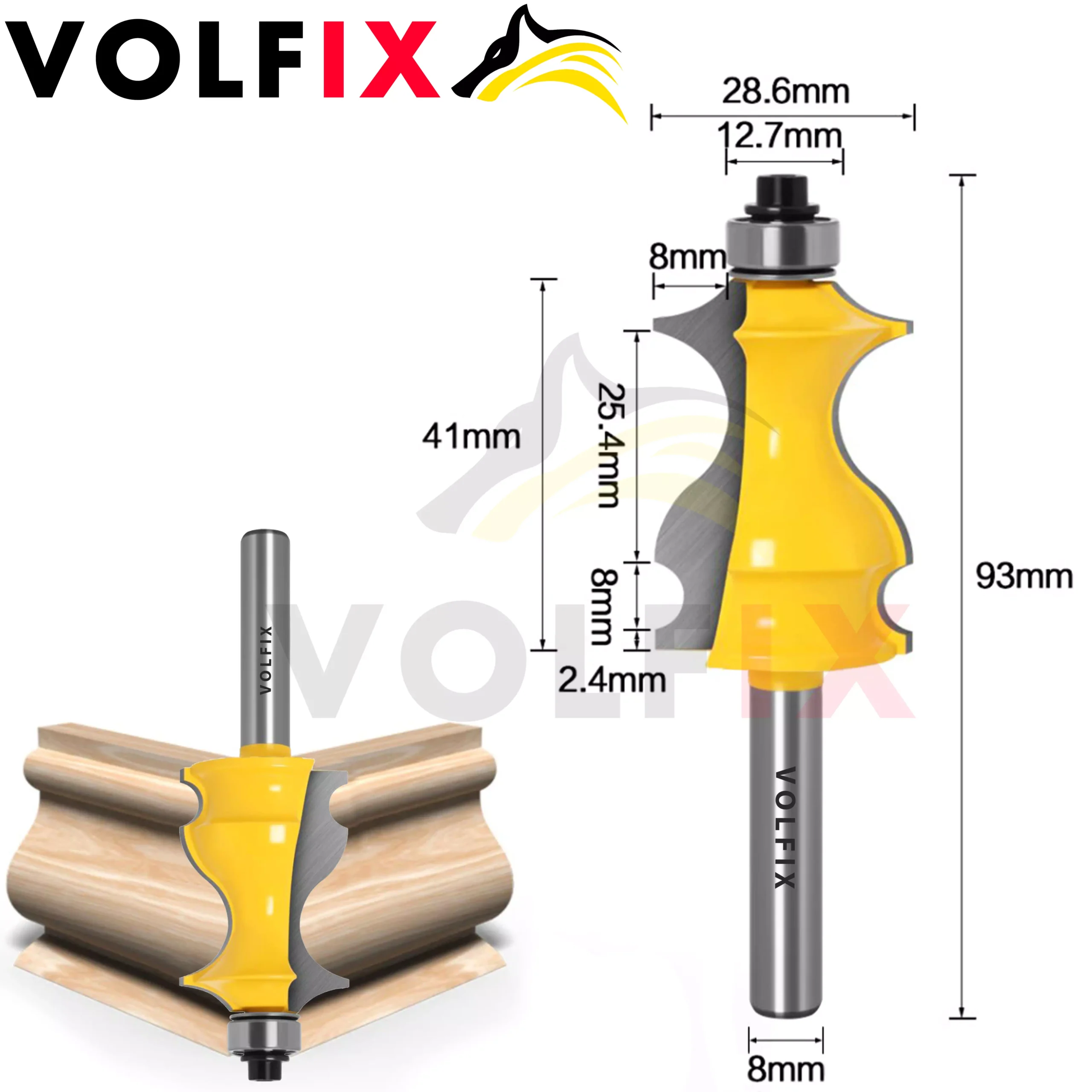 Фігурна кромкова фреза VOLFIX FZ-120-214 d8