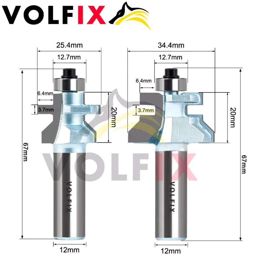 Фрези для вагонки пазо шипова фреза для обшивальної дошки VOLFIX FZ-120-801 d12