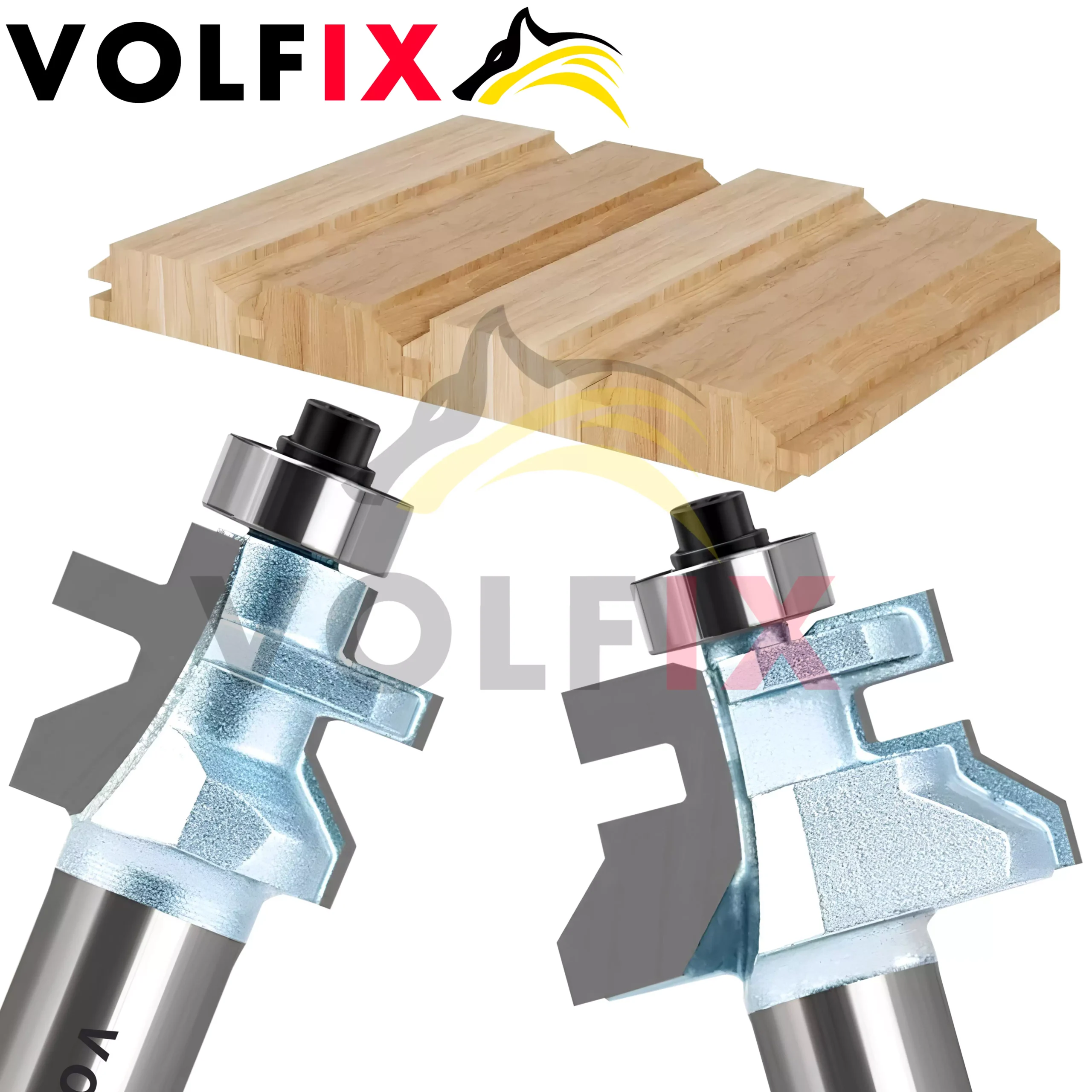 Фрези для вагонки VOLFIX FZ-120-801 d12 пазо-шипова фреза для обшивальної дошки