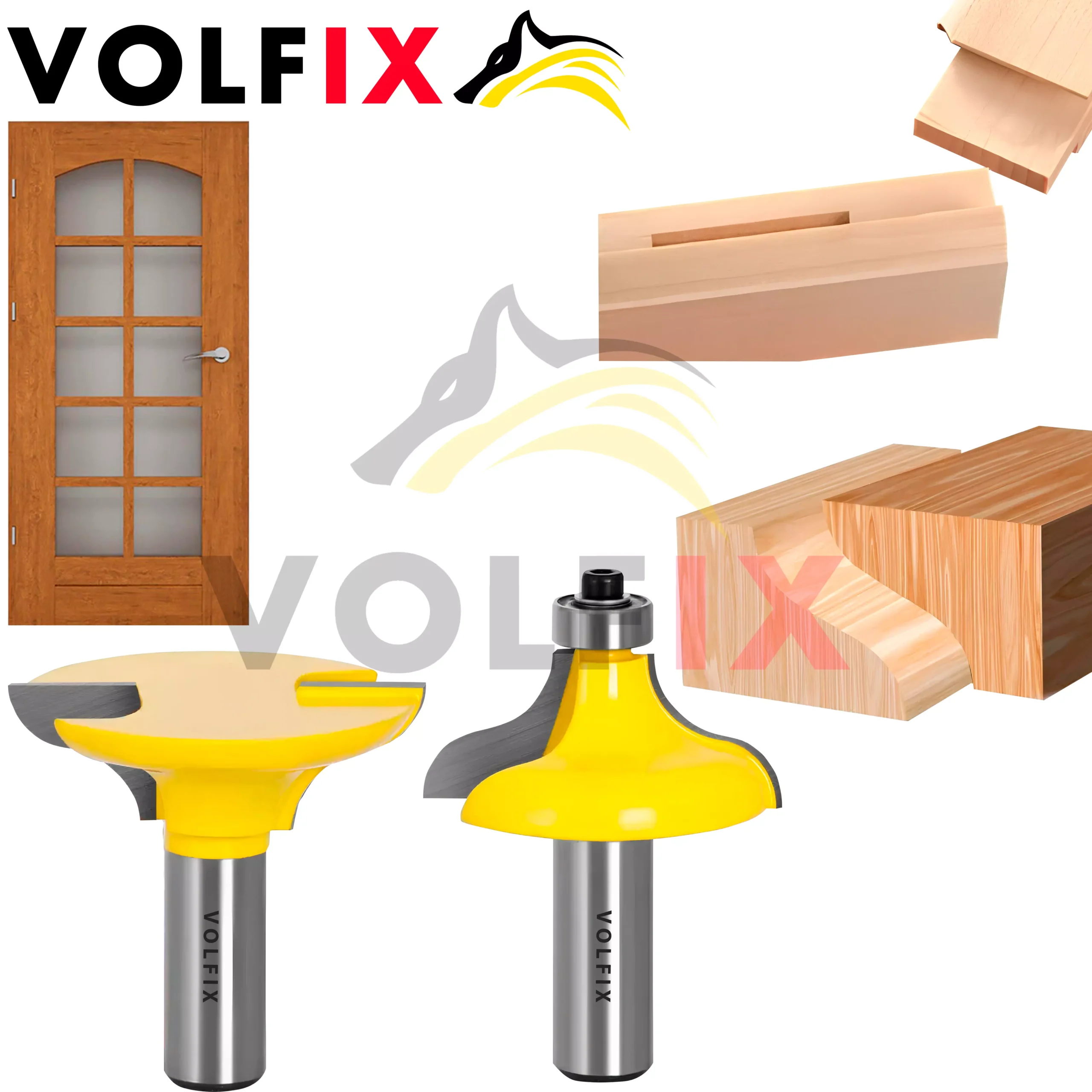 Фрези VOLFIX FZ-120-830 d12 для з'єднання стійових дверей