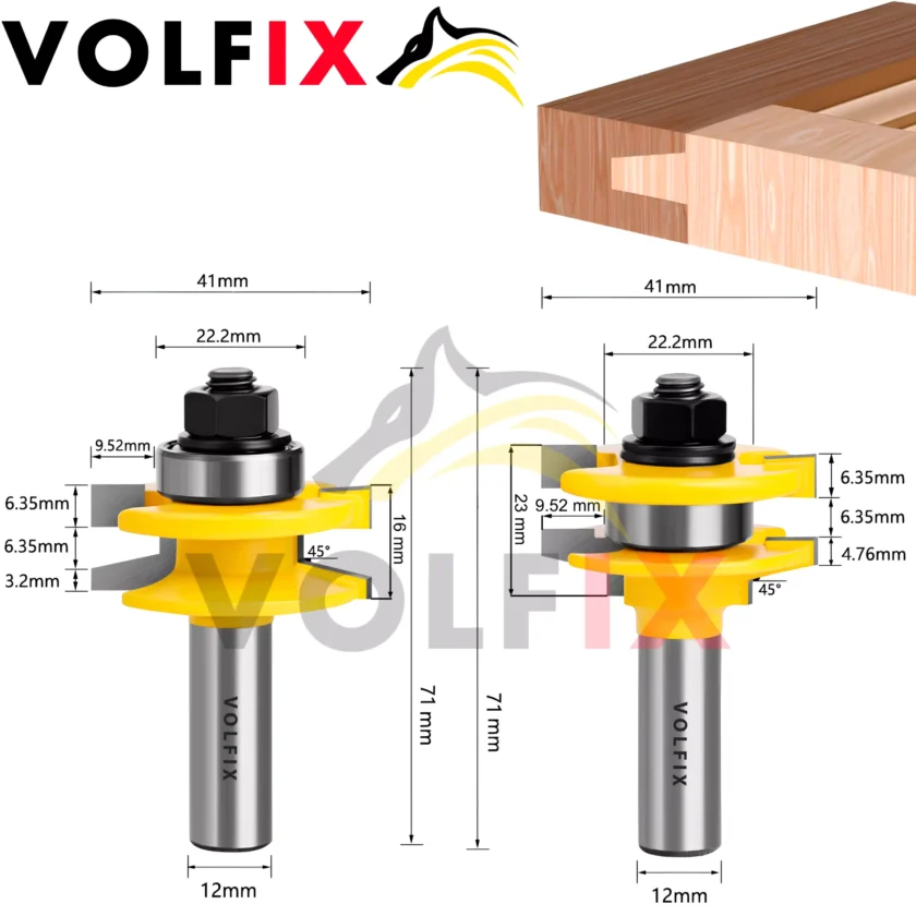 Фрези для мебельної обв’язки VOLFIX FZ-120-903 d12