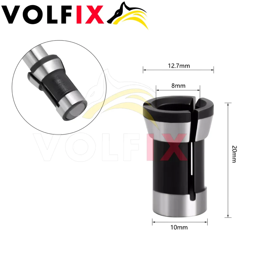 Зажимна цанга (втулка) VOLFIX для фрез на 8 мм (VT-02)