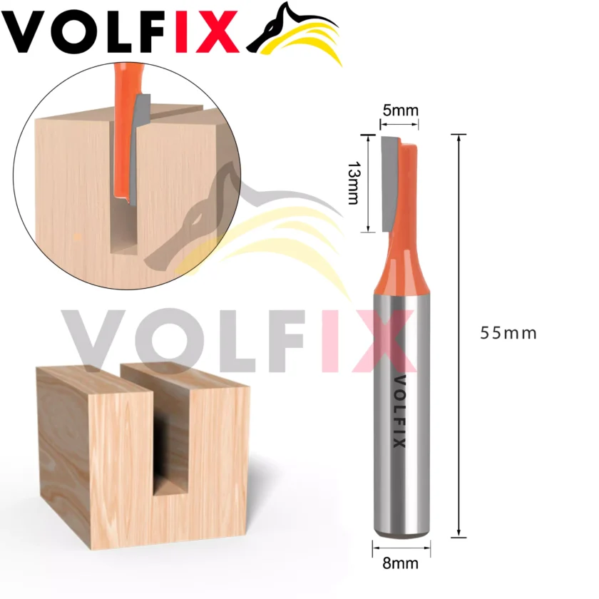 Фреза пряма пазова VOLFIX D5 h13 d8