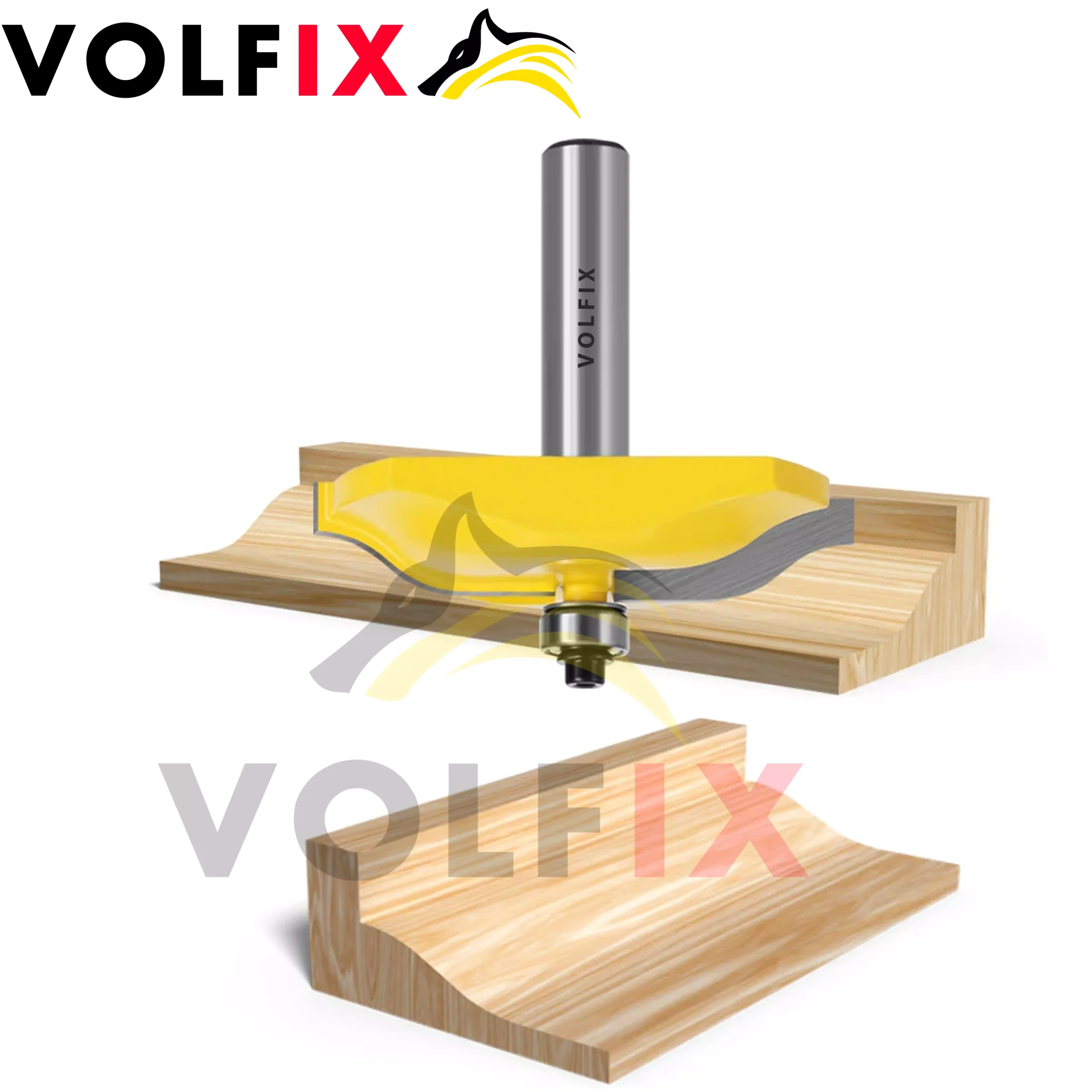 Комплект фрез №11 VOLFIX з 3-х фрез для мебельної обв'язки з фільонкою