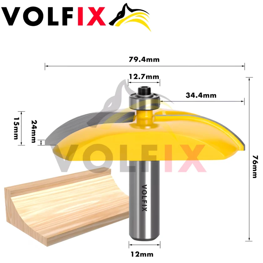 Фреза фігірейна горизонтальна для виготовлення фільонки VOLFIX FZ-120-962 d12