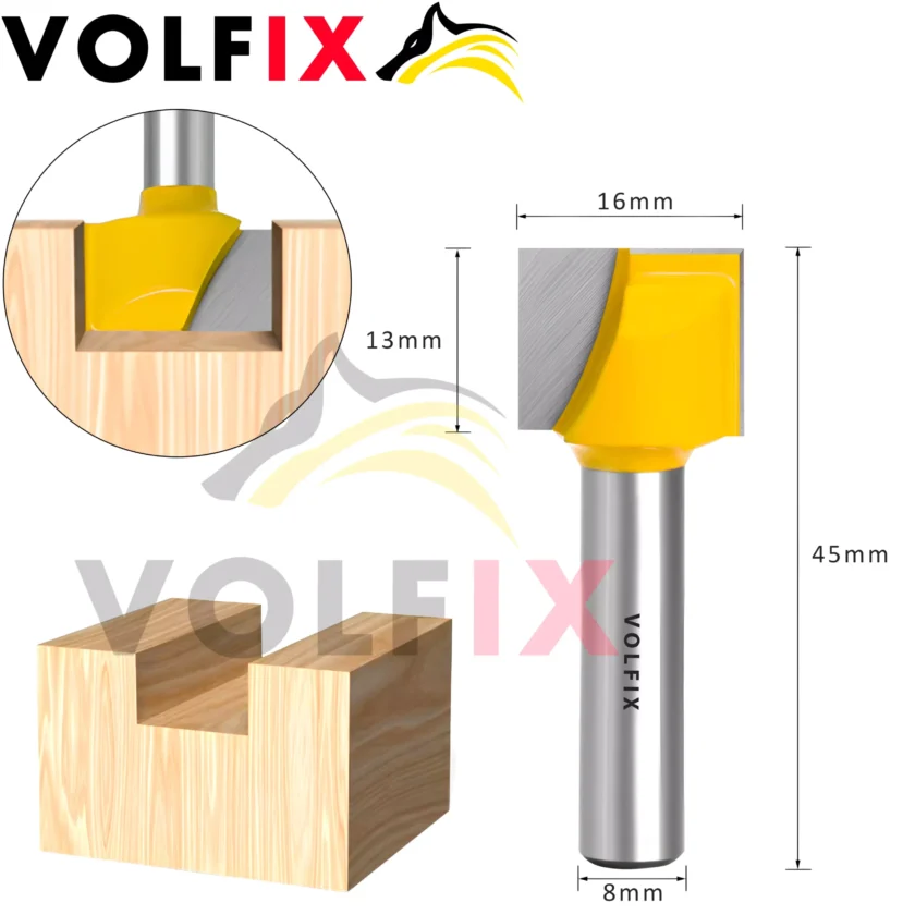 Фреза для вирівнювання поверхні VOLFIX (FZ-12) D16 h13 d8