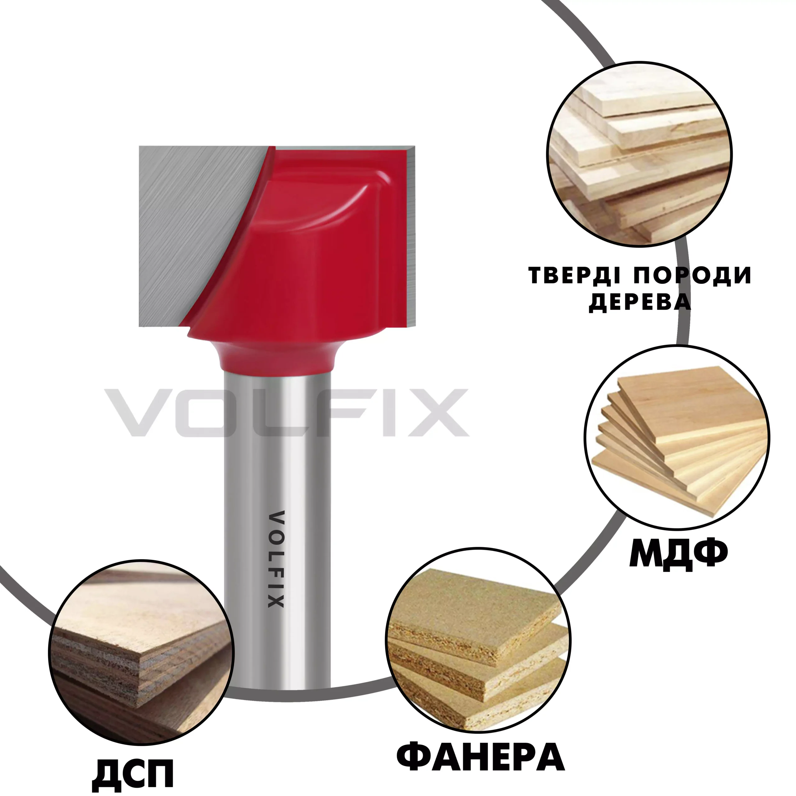 Фреза для врізання торцевої планки замка VOLFIX (FZ-12) D20 h13 d8