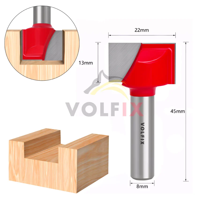 Фреза для вирівнювання поверхні VOLFIX (FZ-12) D22 h13 d8