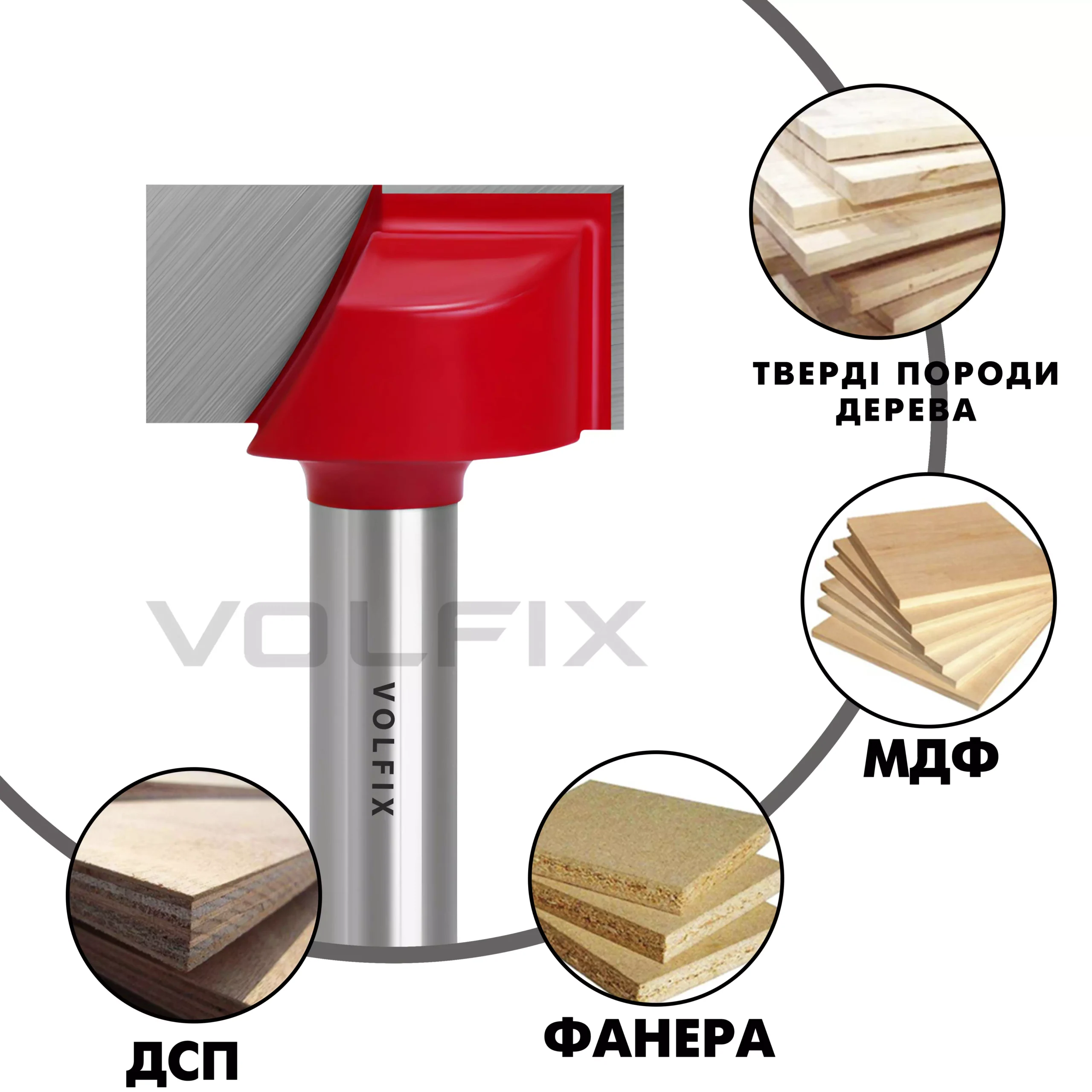 Фреза для врізання торцевої планки замка VOLFIX (FZ-12) D25 h13 d8
