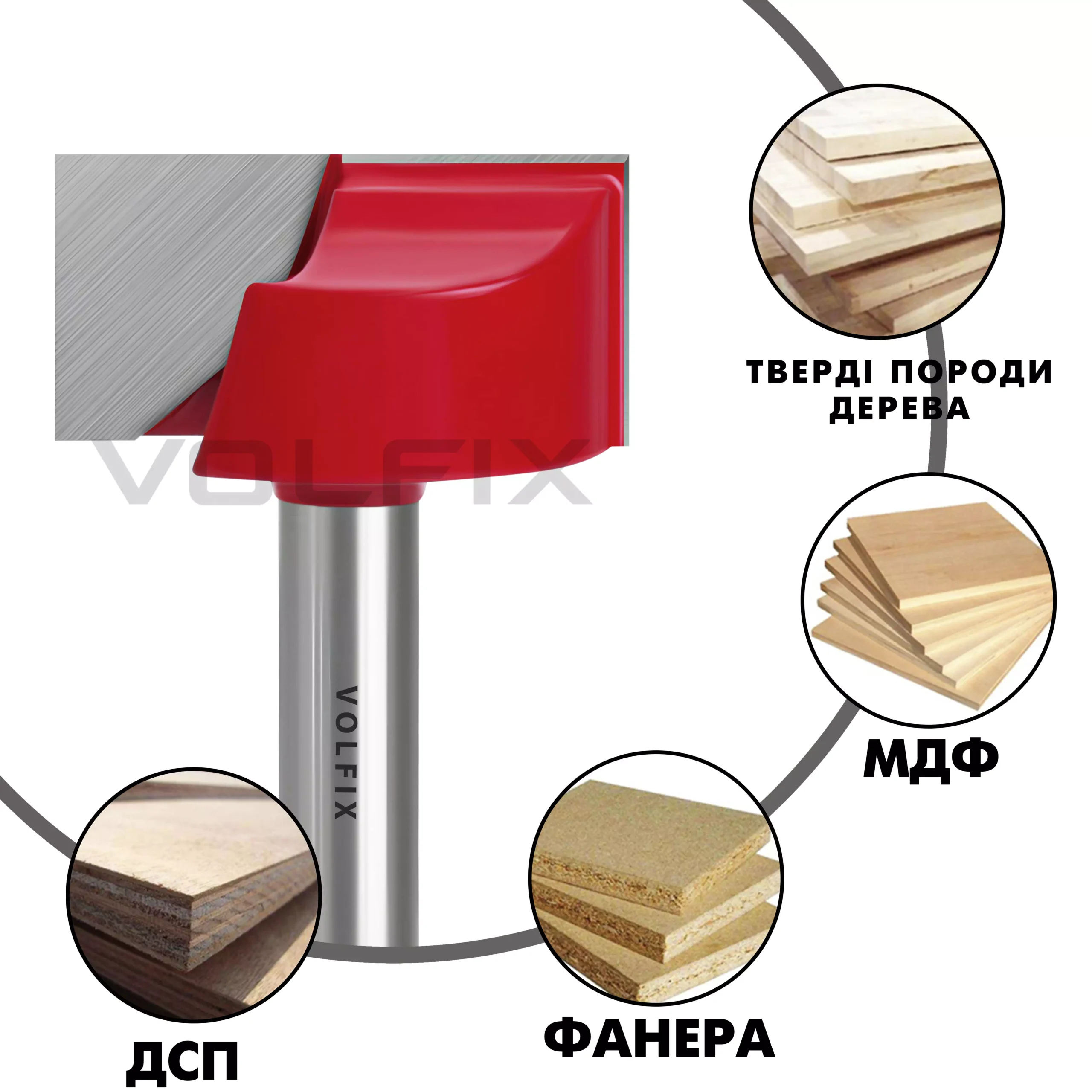 Фреза для врізання торцевої планки замка VOLFIX (FZ-12) D32 h16 d8