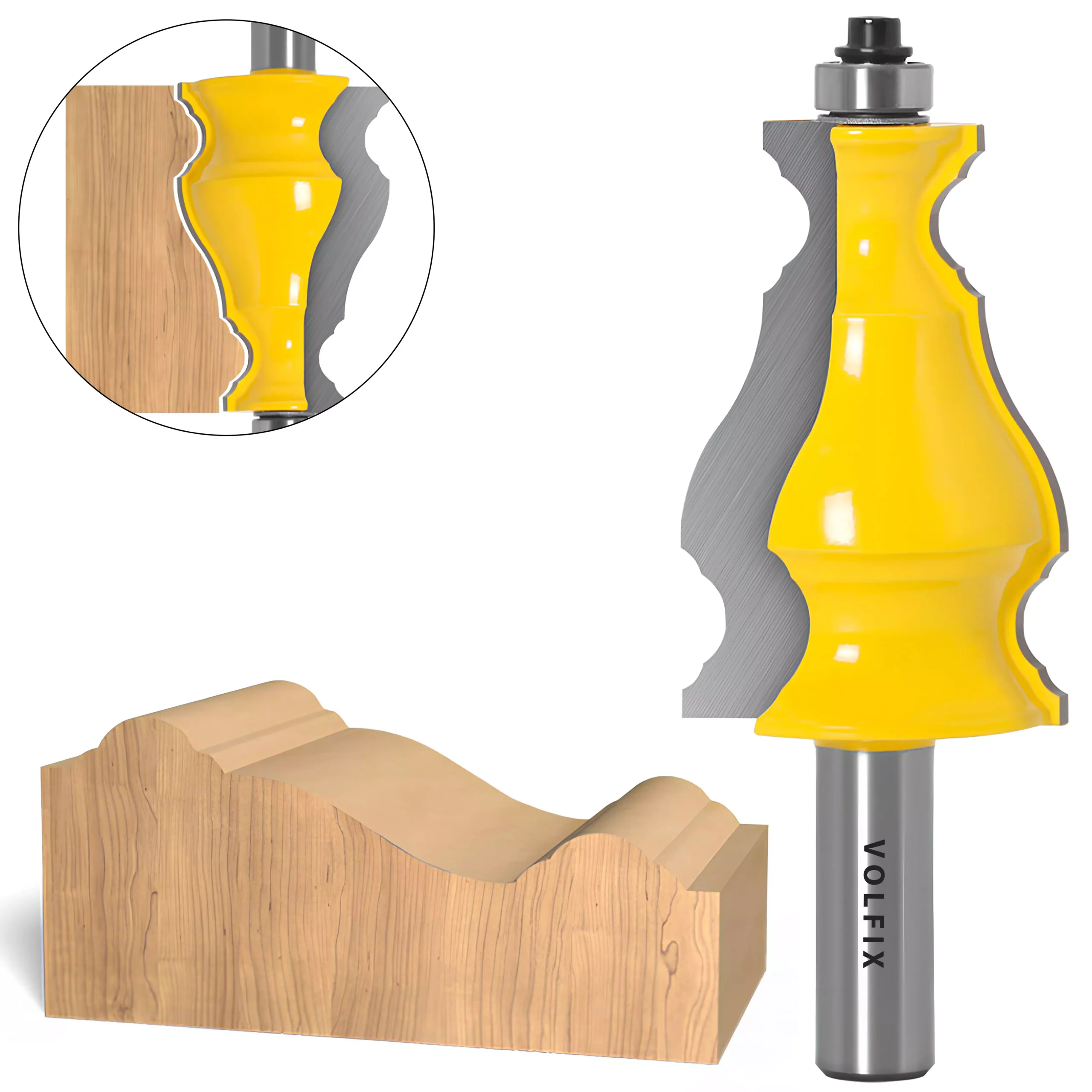 Фігурна кромкова фреза VOLFIX FZ-120-216 h63.5 d12